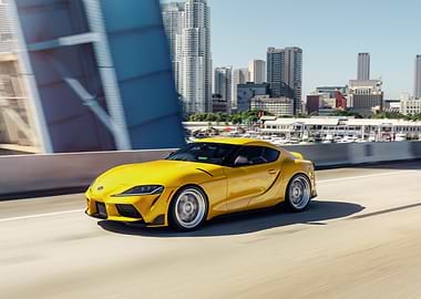 Yellow Toyota Supra