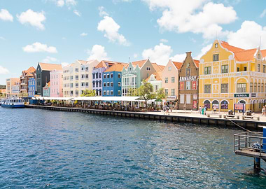 Colorful Waterfront Buildings in Willemstad curacao