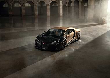 Black and Gold Bugatti Chiron
