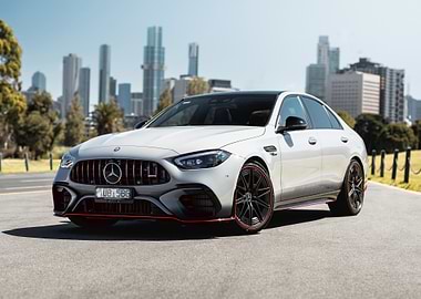 White Mercedes-Benz Sedan