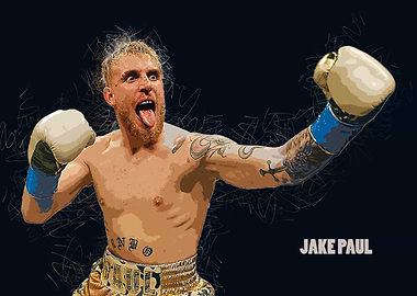 Jake Paul Boxing Artwork