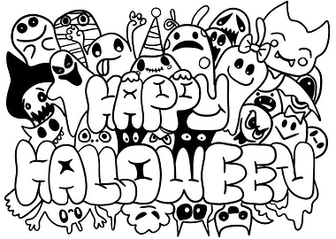 Happy Halloween Doodle