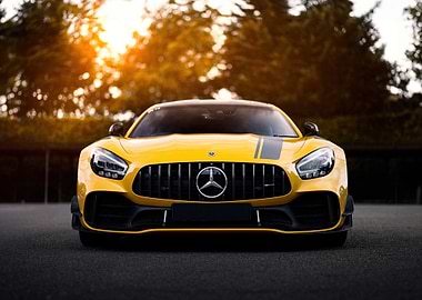 Yellow Mercedes-AMG GT