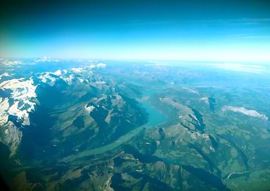 Aerial View of the Alpes