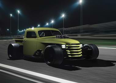 Custom Green Hot Rod