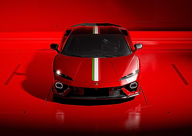 Lamborghini Red Sports Car