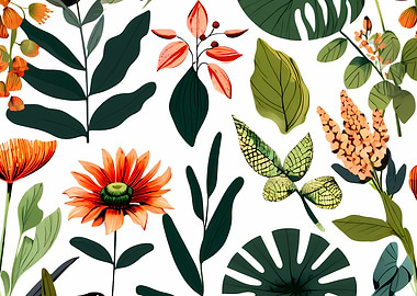 Tropical Floral Pattern