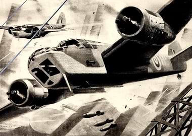 WWII Bomber Attack