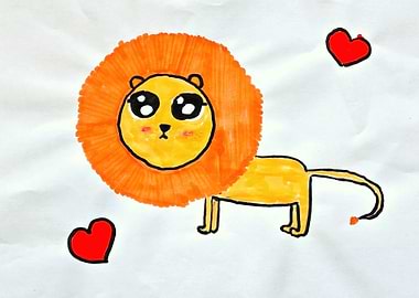 Cute Cartoon Lion