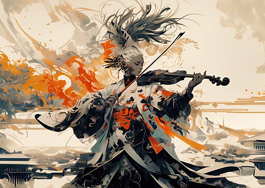 Violinist in Traditional Dress