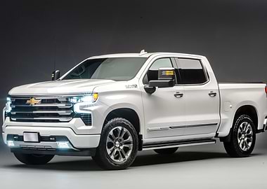 White Chevrolet Silverado Pickup Truck