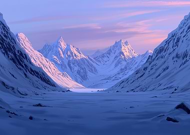 Snowy Mountain Valley