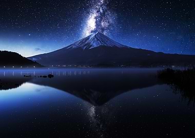 Mount Fuji Night Sky