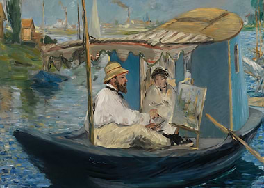 Painting in his Studio