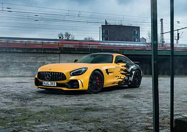 Yellow Mercedes-AMG GT