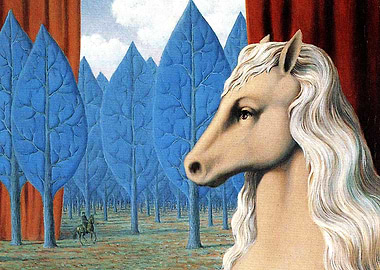 Horse in a Surreal Forest by rene magritte