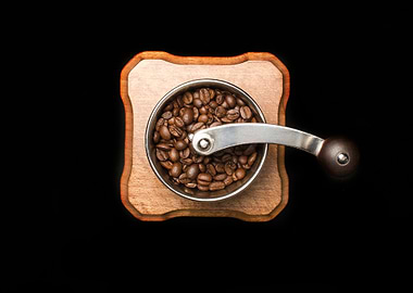 Coffee Grinder with Beans