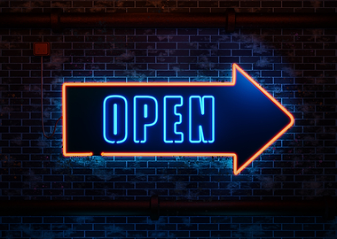 Open Neon Sign