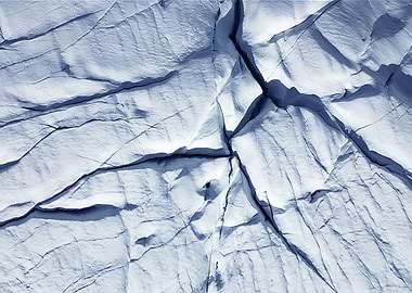 Cracked Glacier Surface
