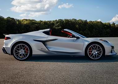 Silver Corvette Convertible