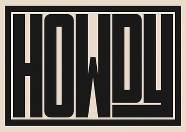 Howdy Typography Western