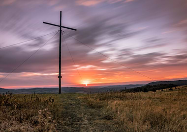 Sunset Cross on Hilltop