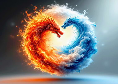 Fire and Water Dragons