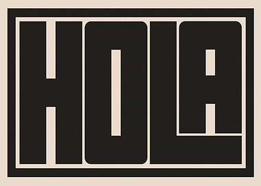 Hola Typography Sign