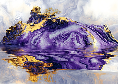 Purple & Gold Island