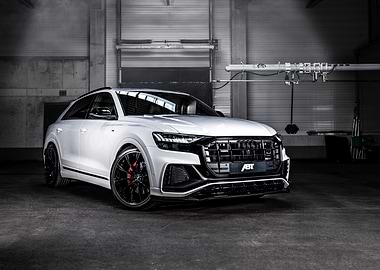 White Audi Q8 with ABT Tuning