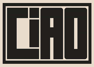 Ciao Typography Sign