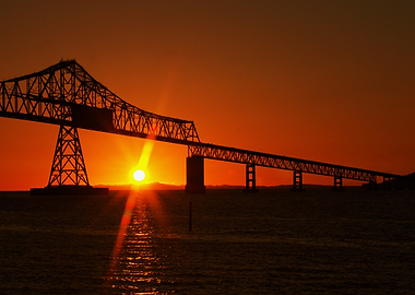 Bridge Sunset Silhouette