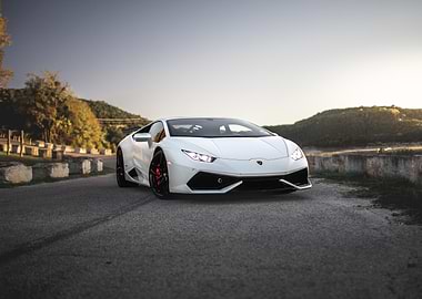 White Lamborghini Huracan