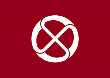 White Symbol on Red Background