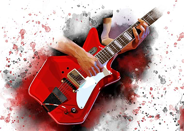Red Electric Guitar