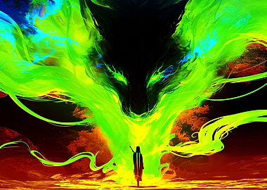 Ink Panther Spirit in Flames