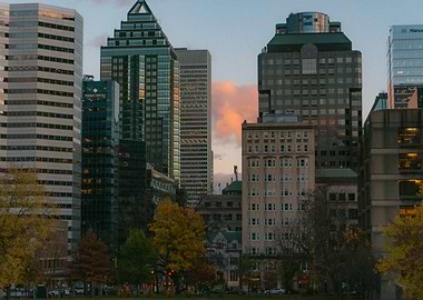 Montreal Skyline at Sunset