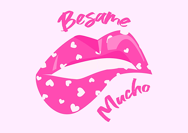 Besame Mucho Lips, Pink Decor, Pink Decoration