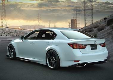 White Lexus GS F Sport