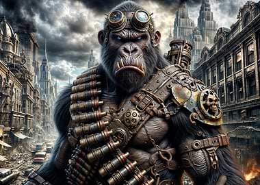 Steampunk Gorilla Warrior
