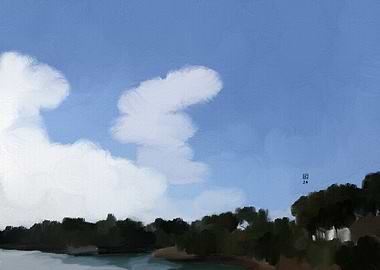 Blue Sky with Clouds