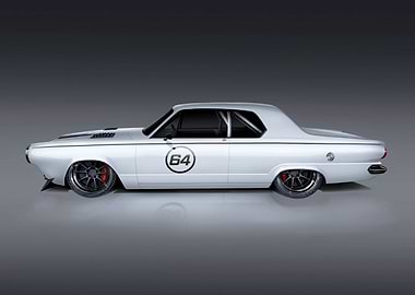 White Dodge Dart Custom