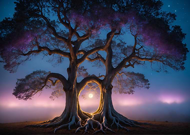 Mystical Tree Silhouette