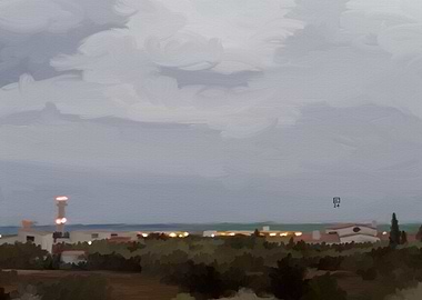 Cloudy Evening Landscape