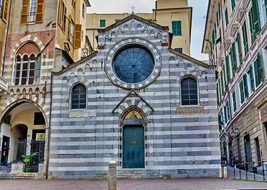 Genoa Striped Church Facade