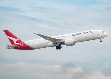Qantas Boeing 787 Dreamliner Takeoff from Charles de Gaulle Airport