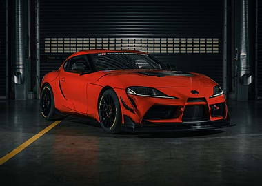 Red Toyota Supra Race Car