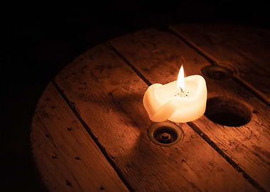 Candlelight on Wood