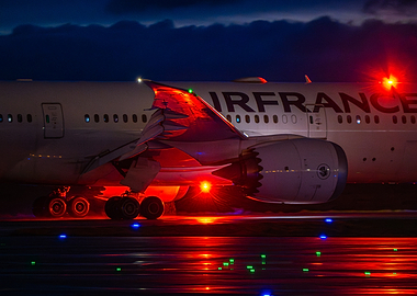 Air France B787 at Night