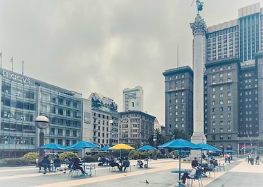 Union Square with Umbrellas